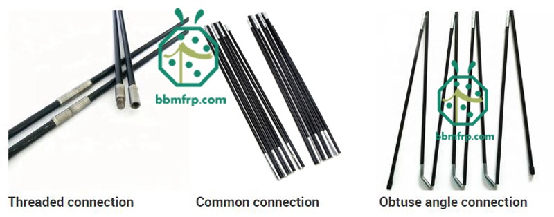 Some different connections of fiberglass support bracket pole