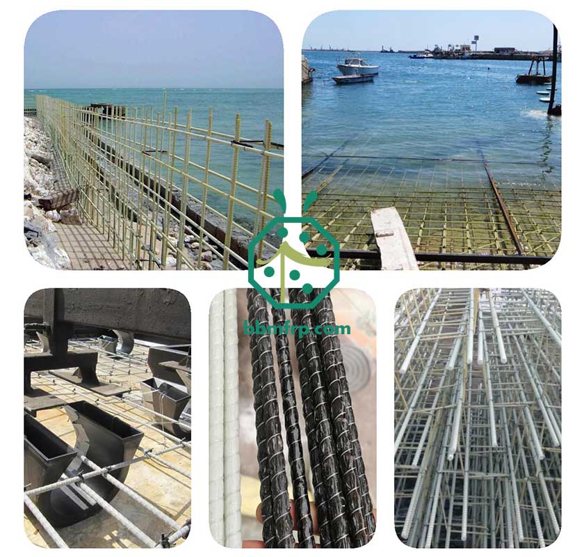 Seawall Concrete Construction Composite GRP rebar